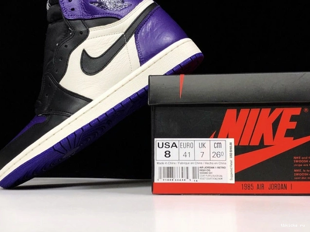 Cheap TB Jordan Purple Court 1 555088-501 Air 0823